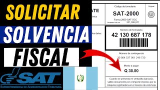 🧾Cómo Solicitar SOLVENCIA FISCAL SAT y Generar la Boleta de Pago en Declaraguate en Línea💸 [upl. by Yznyl472]