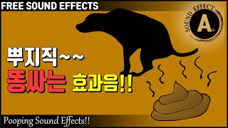 뿌지직 똥싸는 효과음 Pooping Sound Effects 저작권 없는 효과음 FREE SOUND EFFECTS 무료 다운로드 설사 효과음 방귀 효과음 [upl. by Nollahp784]