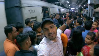 Kolkata local train journey Struggle during Durga Puja [upl. by Ilahsiav]