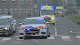 Spoedtransport Nieuwe SIV begeleidt ambulance vanaf medische noodsituatie in Capelle ad IJssel [upl. by Ayanal]