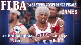 3 Philadelphia 76ers vs 5 Chicago Bulls  Game 5  FLBA 1984 Playoffs Conference Finals [upl. by Berard]