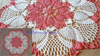 CENTRO de MESA a CROCHET Palo de Rosa TUTORIAL PASO A PASO parte 1 de 2 [upl. by Zeiler175]