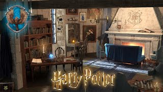 Ravenclaw Common Room Ambience📚🌧🔥 Study sessionSleep Aid 3 scenes Harry Potter Inspired ASMR [upl. by Lavud435]