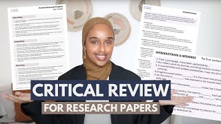 How To Write A Critical Essay  Critique A Research Paper Template [upl. by Lyrad]