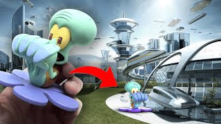 Creating a Squidward YouTooz Diorama [upl. by Nesnej]