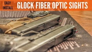 EASY INSTALLATION OF WARREN TACTICAL SEVIGNY FIBER OPTIC SIGHTS GLOCK MODS [upl. by Luedtke230]