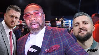 quotGO SUPPORT TOMMY ROBINSONquot  SPENCER FEARON RAGES AT CARL FROCH BREAKS DOWN JOSHUA VS DUBOIS [upl. by Lustig]