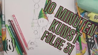 10 Minuten Kunst Folge 31  Die Waldis  Illustrieren mit Volane  FaberCastell Pastell Buntstifte [upl. by Tihom]