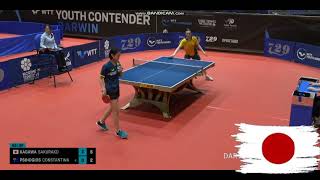 Kagawa Sakurako vs Constantina PSIHOGIOS  U 17 girls singles  SF  WTT Youth Contender Darwin 2024 [upl. by Xyno]