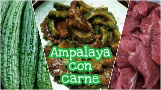 Ampalaya con carne 2020 version  Paano Magluto ng Ampalaya na walang Pait [upl. by Mharba753]