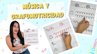 MÚSICA Y GRAFOMOTRICIDAD PARA NIÑOS  DIBUJO RÍTMICO CON PDF [upl. by Cacilia]