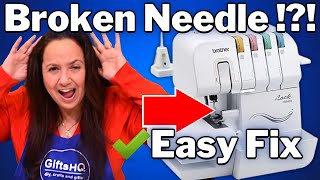 Brother 1034DX Serger  How to Change  Replace Needles Easy [upl. by Earahc492]