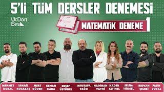 345 YAYINCILIK 5Lİ TÜM DERSLER DENEMESİ  DENEME 1  MATEMATİK ÇÖZÜMLERİ [upl. by Domenic]