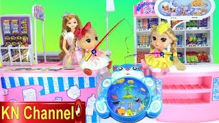 MIMI WORLD DOLL ĐI SIÊU THỊ BÚP BÊ VÀ MUA ĐỒ CHƠI MỚI FISHING GAME TOYS KIDS [upl. by Esteban]