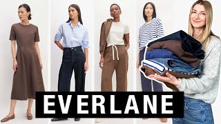 EVERLANE Haul Elevated Basics  Everlane The Baggy Jean wide leg denim  Sezane Fans Approved [upl. by Assiralk]