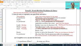 Term  2  La Comprehension Ecrite  Lecon 1 Autour de lecole  1 stJumelage  IPE  TGS Board [upl. by Lerred]