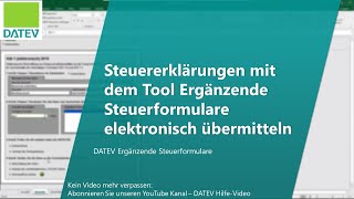 Steuererklärungen mit dem Tool Ergänzende Steuerformulare elektronisch übermitteln [upl. by Mcmurry]