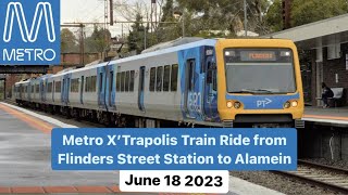 Metro XTrapolis Train Ride from Flinders Street Station to Alamein Full Trip [upl. by Munson]