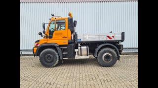 UNIMOG U 527 4x4 Kommunalhydraulik Frontzapfwelle Mähtür [upl. by Assener591]