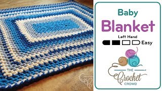 How to Crochet A 🐥 Baby Blanket Baby Stripes [upl. by Lamag]