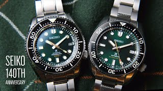 STUNNING Green Dial  140th Anniversary Seiko Marinemaster 2021 Review  SPB207J1 amp SLA047J1 [upl. by Neerroc496]