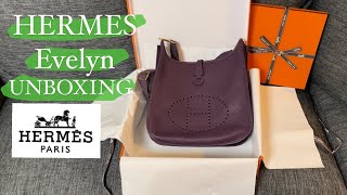 HERMES Unboxing  Evelyne PM [upl. by Ehcnalb]