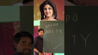 शिल्पा शेट्टी का नाम लिख कर उनकी तस्वीर 😱 shorts youtubeshorts theshilpashettykundra [upl. by Liauqram]