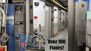 EXCLUSIVE 100 Floor Elevator in the SearsWillis Tower Machine Room [upl. by Tjader831]