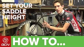 How To Set Your Road Bikes Saddle Height  Tips For Getting Your Saddle Position Right [upl. by Dnalyaw]