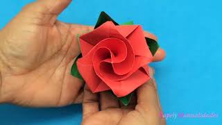 Tutorial Rosas de papel perfectas para regalos 🌹 [upl. by Dorris370]