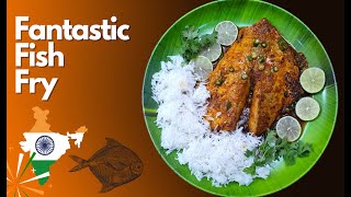 How to Make Indian Fried Spicy Fish at Home  Indian Fish Fry  Pomfret Fillet [upl. by Ibloc]