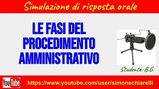 Autoorale Le fasi del procedimento amministrativo 642022 [upl. by Polish]