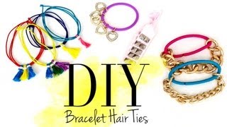 DIY Cute Bracelet Hair Ties by ANNEORSHINE [upl. by Asirahc272]