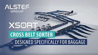 XSORT  the first Cross Belt Sorter designed specifically for baggage [upl. by Renard]