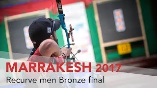 Max Mandia v Matthew Requa no sound – recurve men’s bronze final  Marrakesh 2017 [upl. by Hannie]