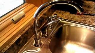 Moen High Arc Kitchen Faucet Leaking ORing Replacement [upl. by Ahsyek742]