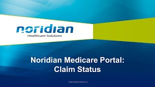 Noridian Medicare Portal Claim Status [upl. by Allekram993]