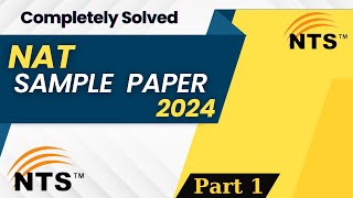 NTS NAT Sample Paper 2024  Completely solved  Part 1 [upl. by Enelyahs710]