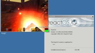 ReactOS rev54848  Quake 3 no sound amp no acceleration 3D [upl. by Martynne]