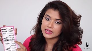 How to Apply Artificial Eyelashes Hindi [upl. by Haleelahk506]