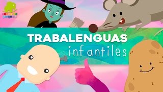 Trabalenguas cortos para niños – Juegos didácticos infantiles [upl. by Inhoj]