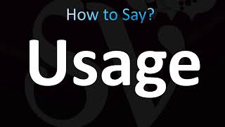 How to Pronounce Usage CORRECTLY [upl. by Ilrak]