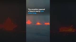 Watch Volcanic eruption in Iceland closes roads Shorts [upl. by Narayan518]