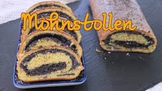 MOHNSTOLLEN REZEPT  Polnischer MAKOWIEC Weihnachtsstollen  Mohnkuchen Adventskalender 18 [upl. by Franciskus]