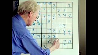 Sudoku Tutorial 12 3 numbers in a line within a row or columnadvanced [upl. by Hershell]