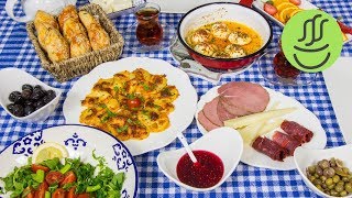 Çayınız Demlenene Kadar 3 Çeşit KAHVALTILIK✔️  Poğaça  Fırında Patates  🍳Yumurta Kapama [upl. by Giustina]