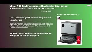 Ultenic MC1 Roboterstaubsauger Revolutionäre Reinigung mit vollautomatischer Station und Heißluf [upl. by Shishko893]