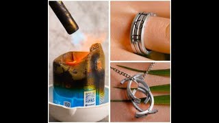 Uitmuntende transformatie van aluminium blikje naar sieraden ring ketting 💍 [upl. by Nnahs]