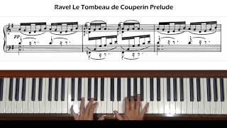 Ravel Le Tombeau de Couperin I Prelude Piano Tutorial [upl. by Annav]