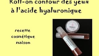 Rollon contour de yeux à lacide hyaluronique recette cosmétique maison AromaZone [upl. by Anayek390]